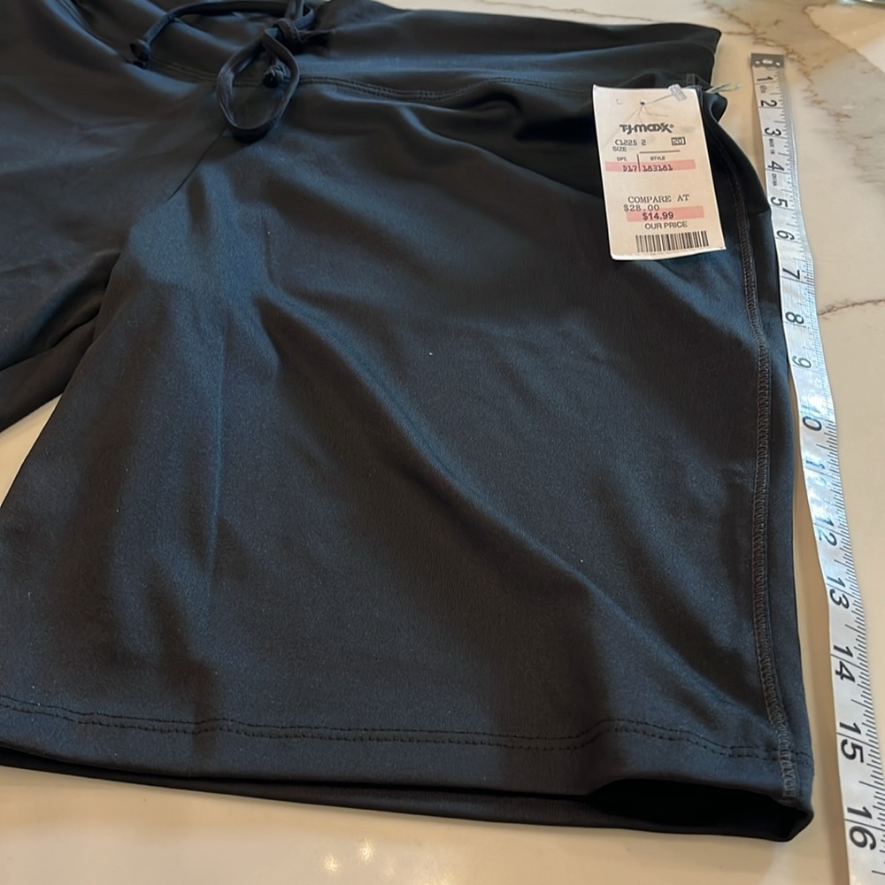 NWT 2 Bike Shorts. Grey & Black. Lots of Spandex. So Sporty & Bold Spirit - Picture 6 of 16